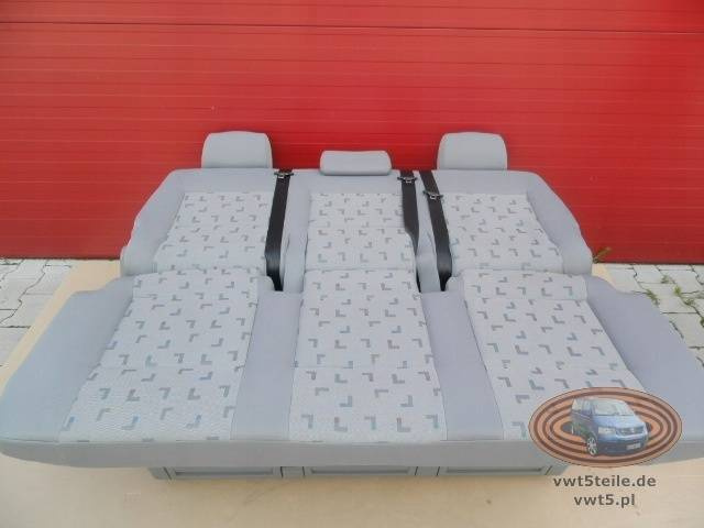 Bench rear triple seat VW T5 Grey LLL Multivan Caravelle
