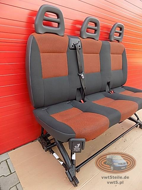 Seat Fiat Ducato Boxer Jumper Citroën Relay bench triple rear isofix