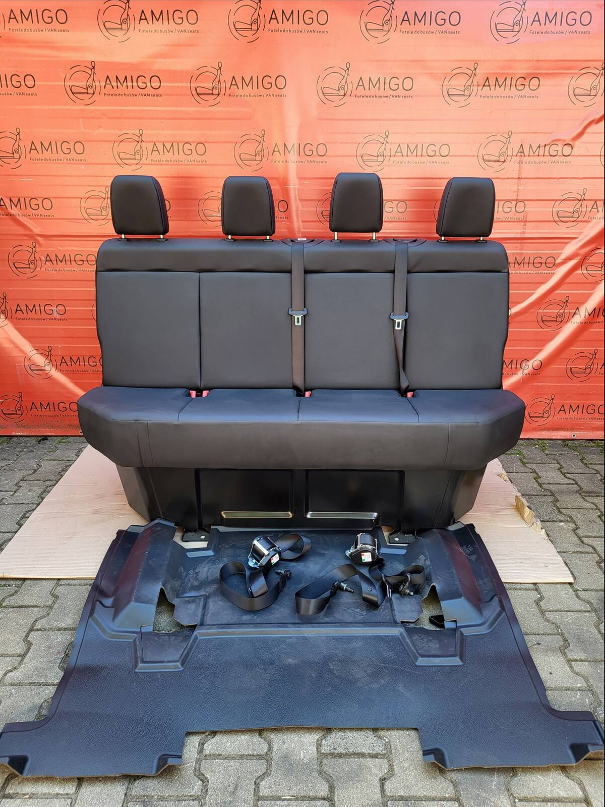 Seat Mercedes Sprinter W907 CREW CAB quadruple rear four-seats bench belts floor