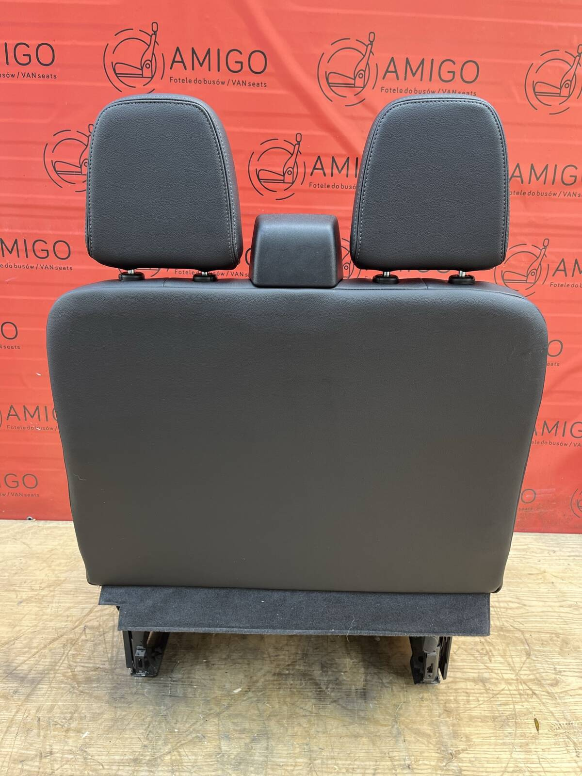 Seat Ford Transit Custom bench double front passenger heated LHD Salerno Leather Dark Palazzo