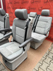 SET Driver passenger swivel Bench rear triple seat leather grey VW T5.1 T5 Multivan Caravelle