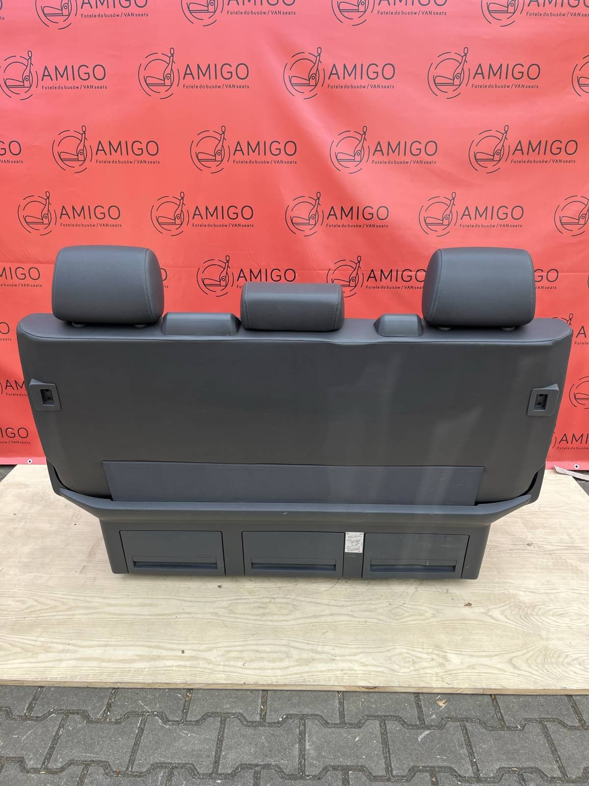 Bench rear triple seat VW T5 anthracite leather alcantara Multivan Caravelle t6