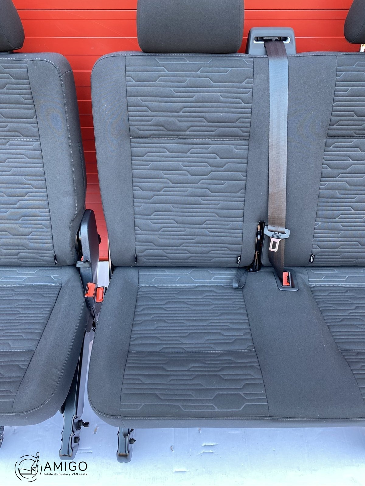 Bench rear triple seat VW T6.1 T6 Transporter Circuit Black single + double LHD