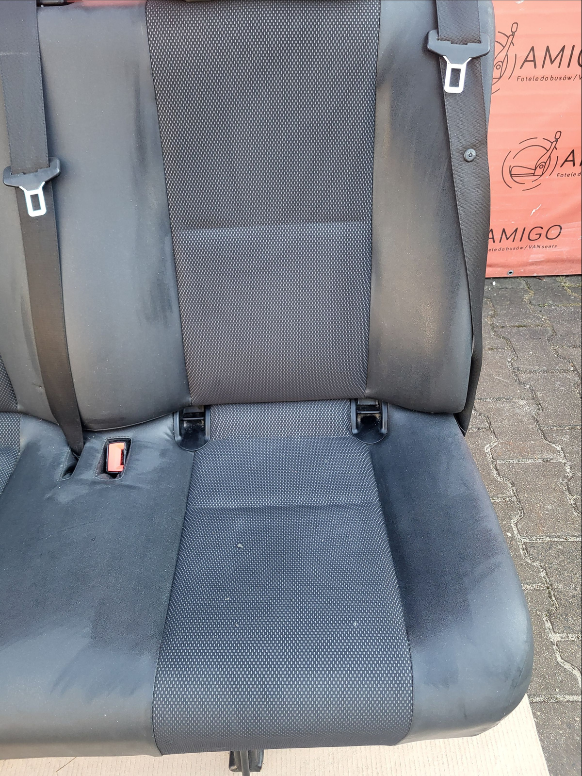 Seat Mercedes Sprinter 906 VW Crafter I 2006-2016 rear triple bench Leatherette