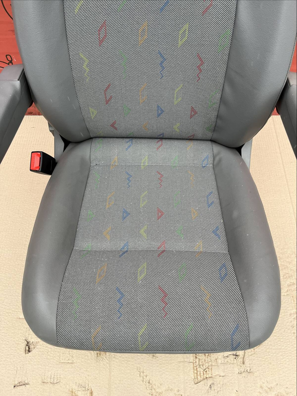 Seat VW T5 Inca sky front UK passenger | EU driver seat armrests leatherette
