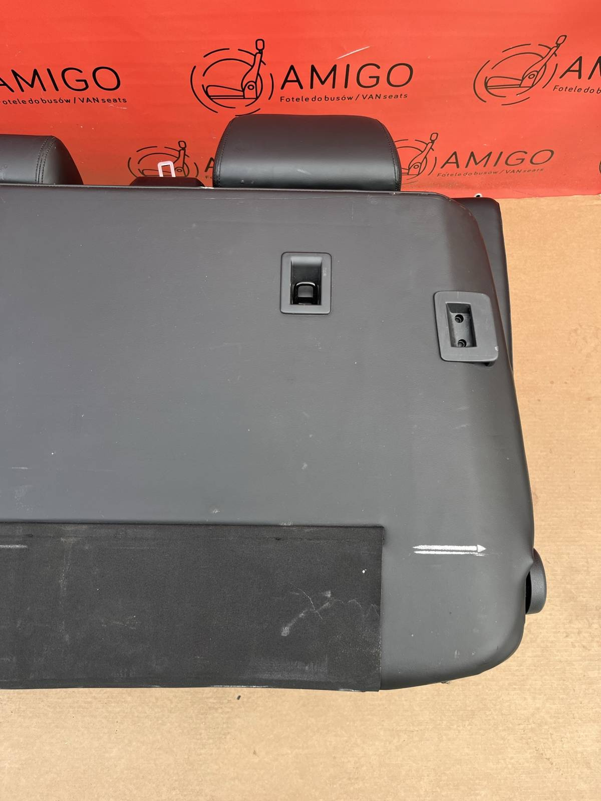 Bench rear triple seat VW T6 Mocha brown leather Multivan Caravelle t5