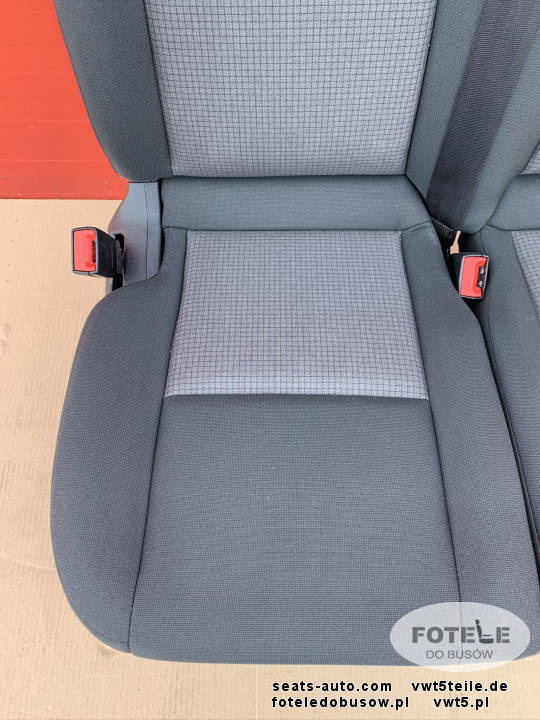 Ford Transit Custom 2017-22 double front passenger bench black Quadrant RHD