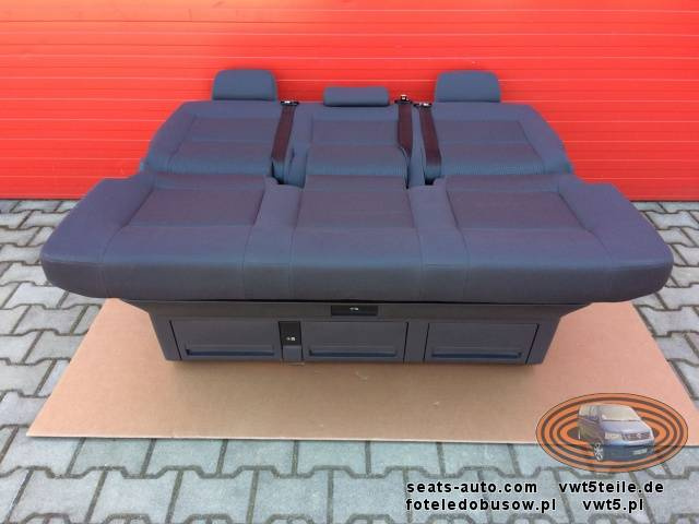 Bench rear triple seat VW T5 Multivan Caravelle Anthracite Duo