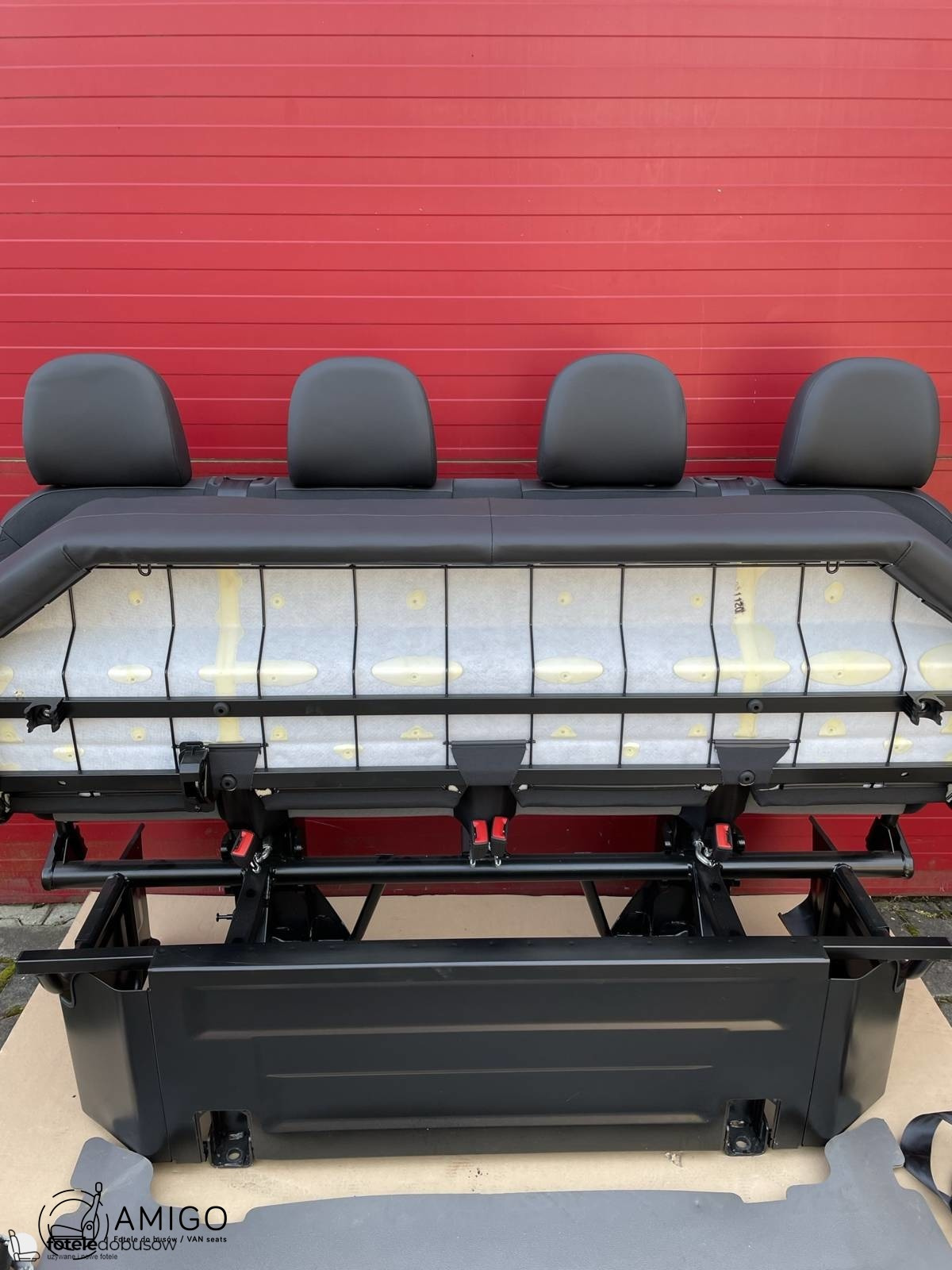 Seat VW Crafter II MAN TGE 2016-2025 quadruple rear four-seats bench belts