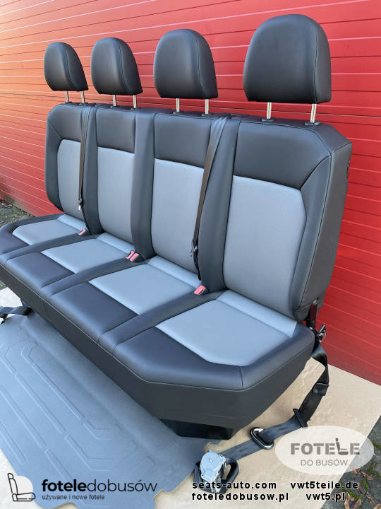 Seat VW Crafter II MAN TGE 2016-2023 quadruple rear four-seats bench belts