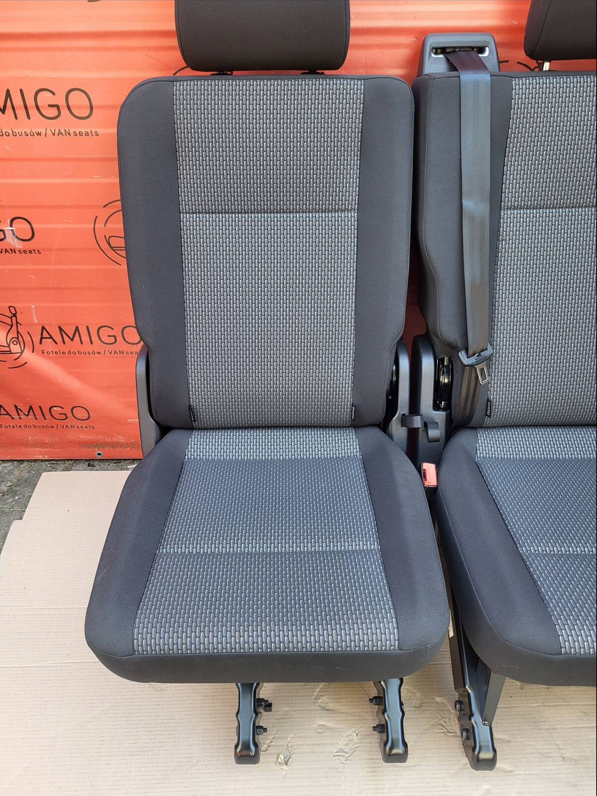 Bench rear triple seat VW T6.1 T6 Transporter BRICKS t5 3x single 1+1+1