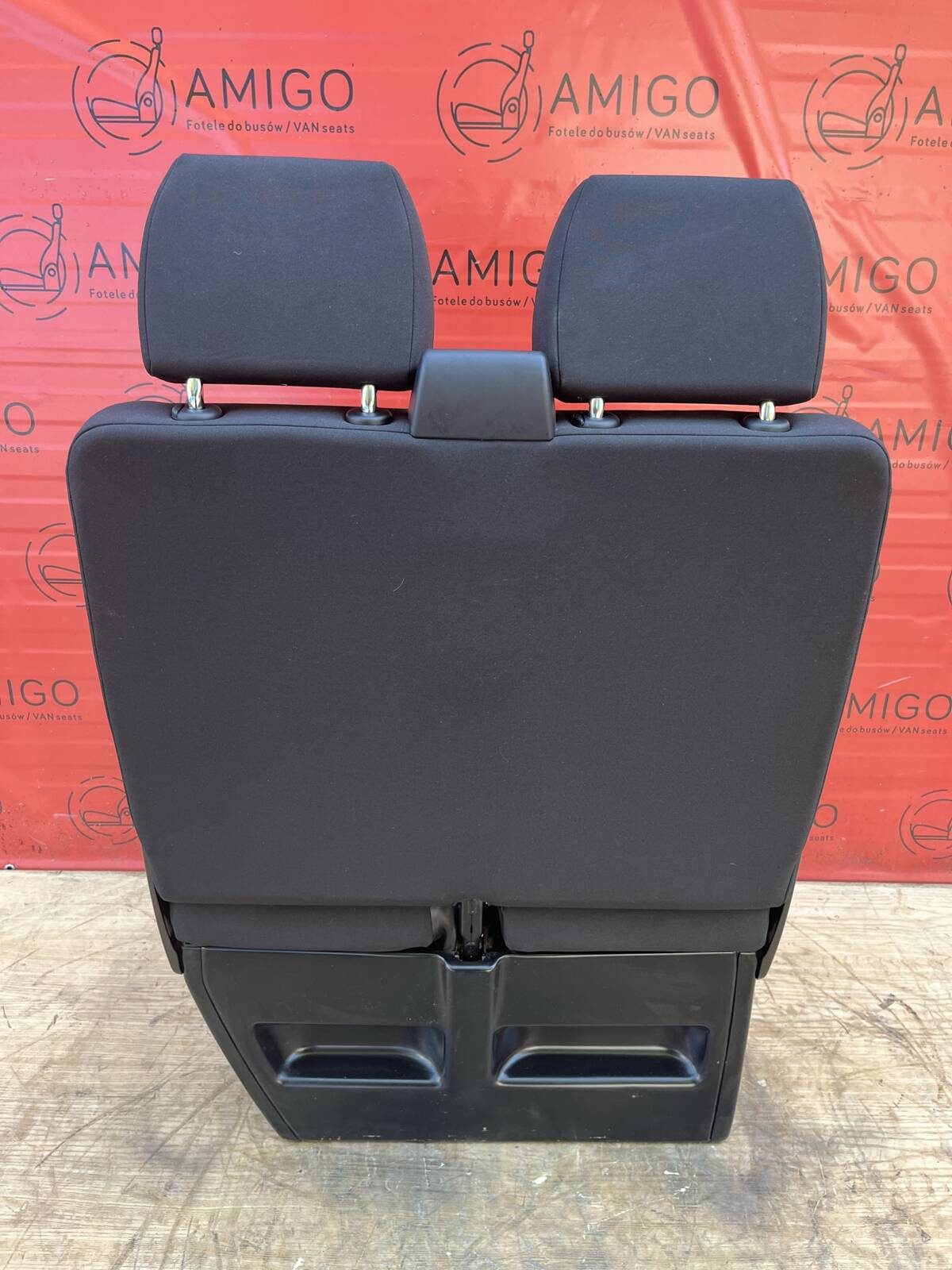 Seat VW T6 T5 double front passenger bench Austin Black RHD
