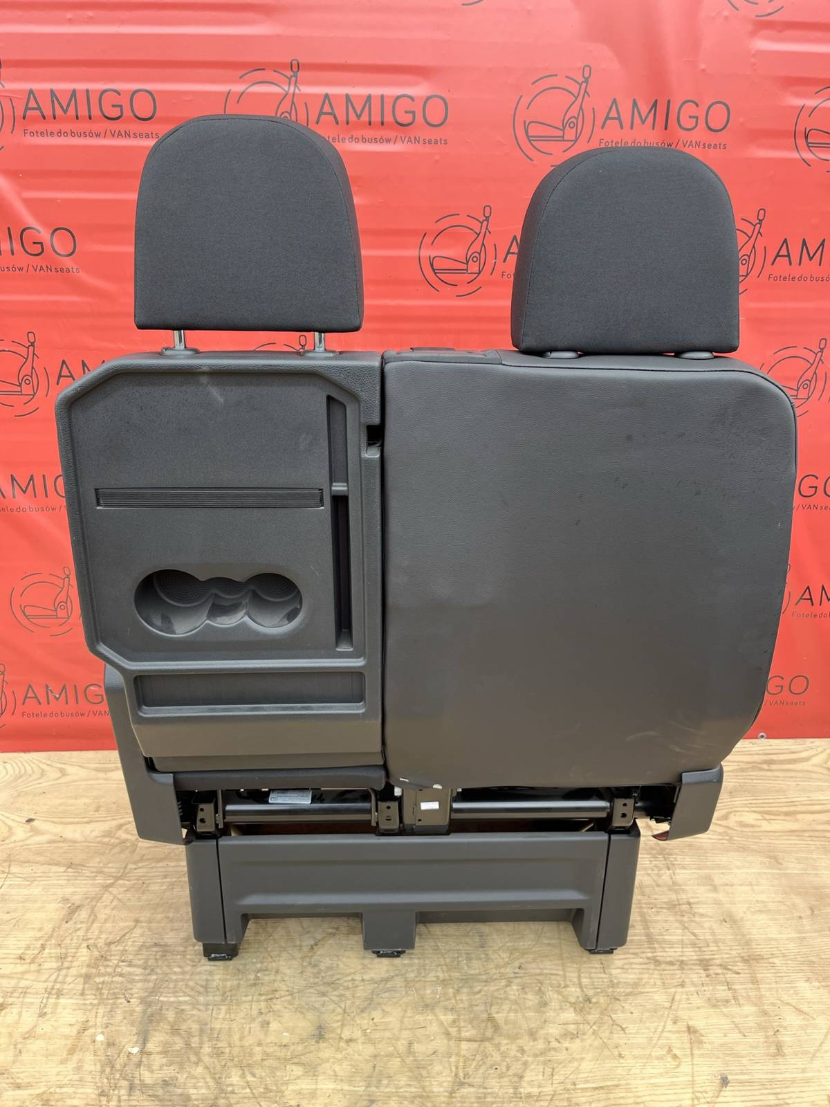 Seat VW Crafter II MAN TGE 2016-2023 double bench passenger seat front LHD