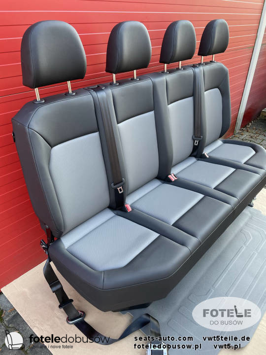 Seat VW Crafter II MAN TGE 2016-2023 quadruple rear four-seats bench belts