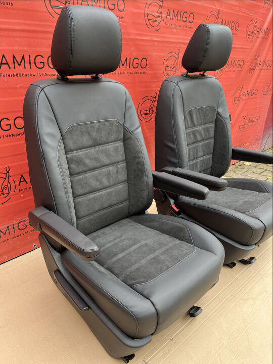 Driver passenger seat VW T5 DUO red Multivan Caravelle