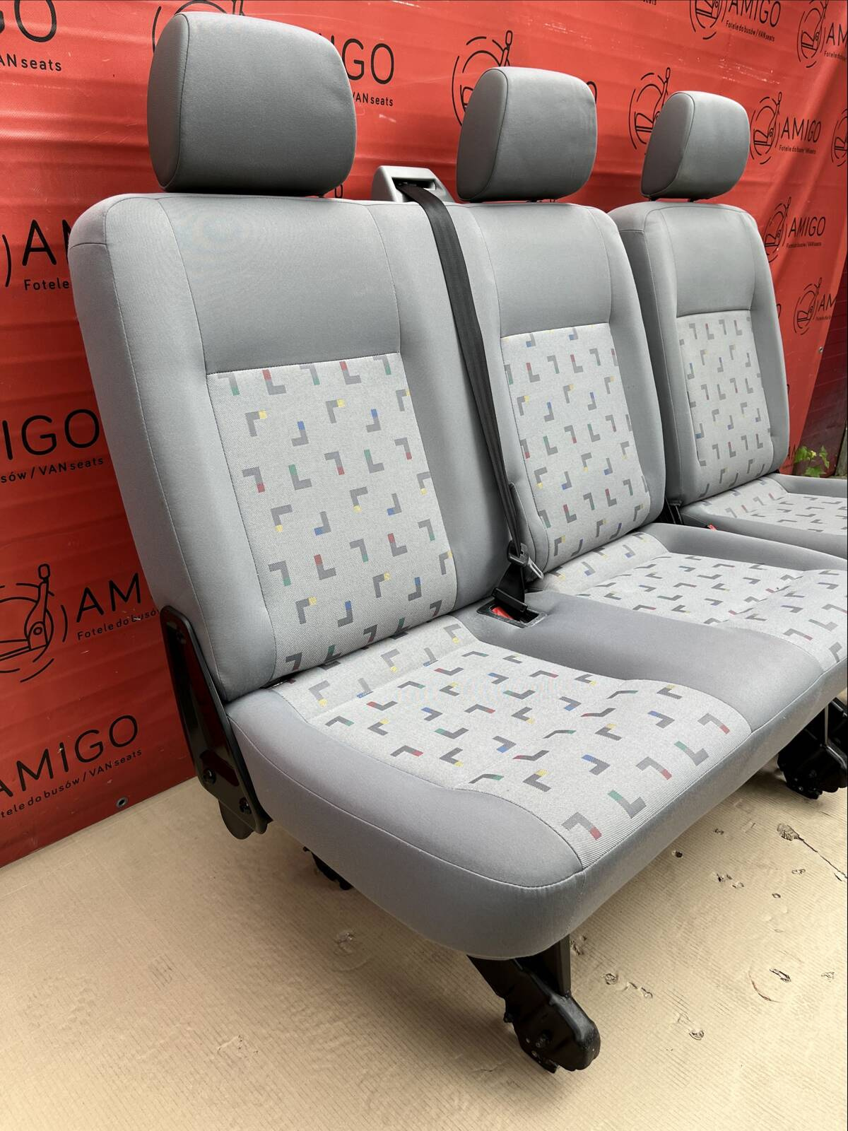 VW T5.1 T5 SET Bench rear double single seat Grey 2nd row