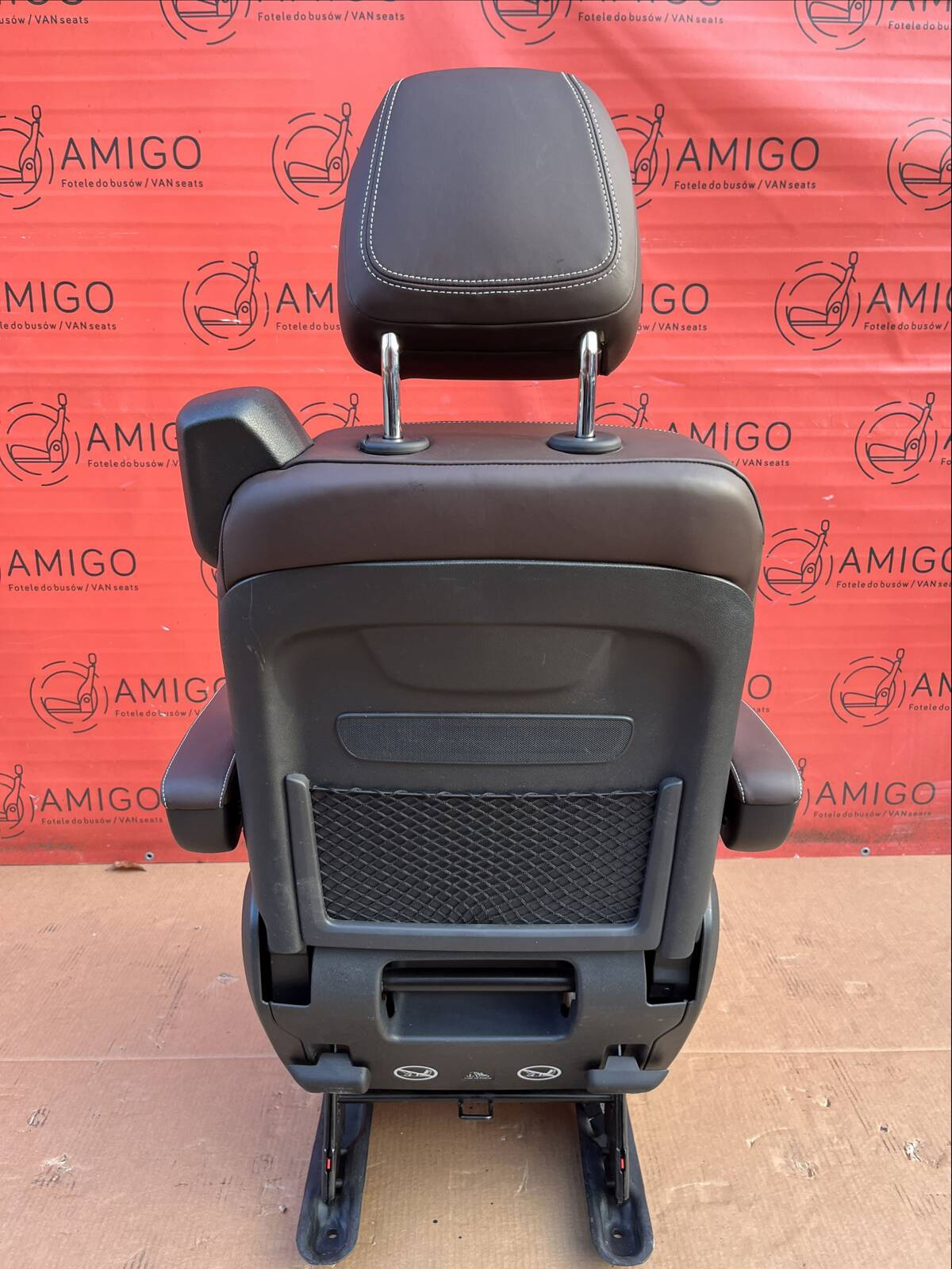 Seat single rear Mercedes V-class W447 Leather Nappa Maron Brown heated ventilated