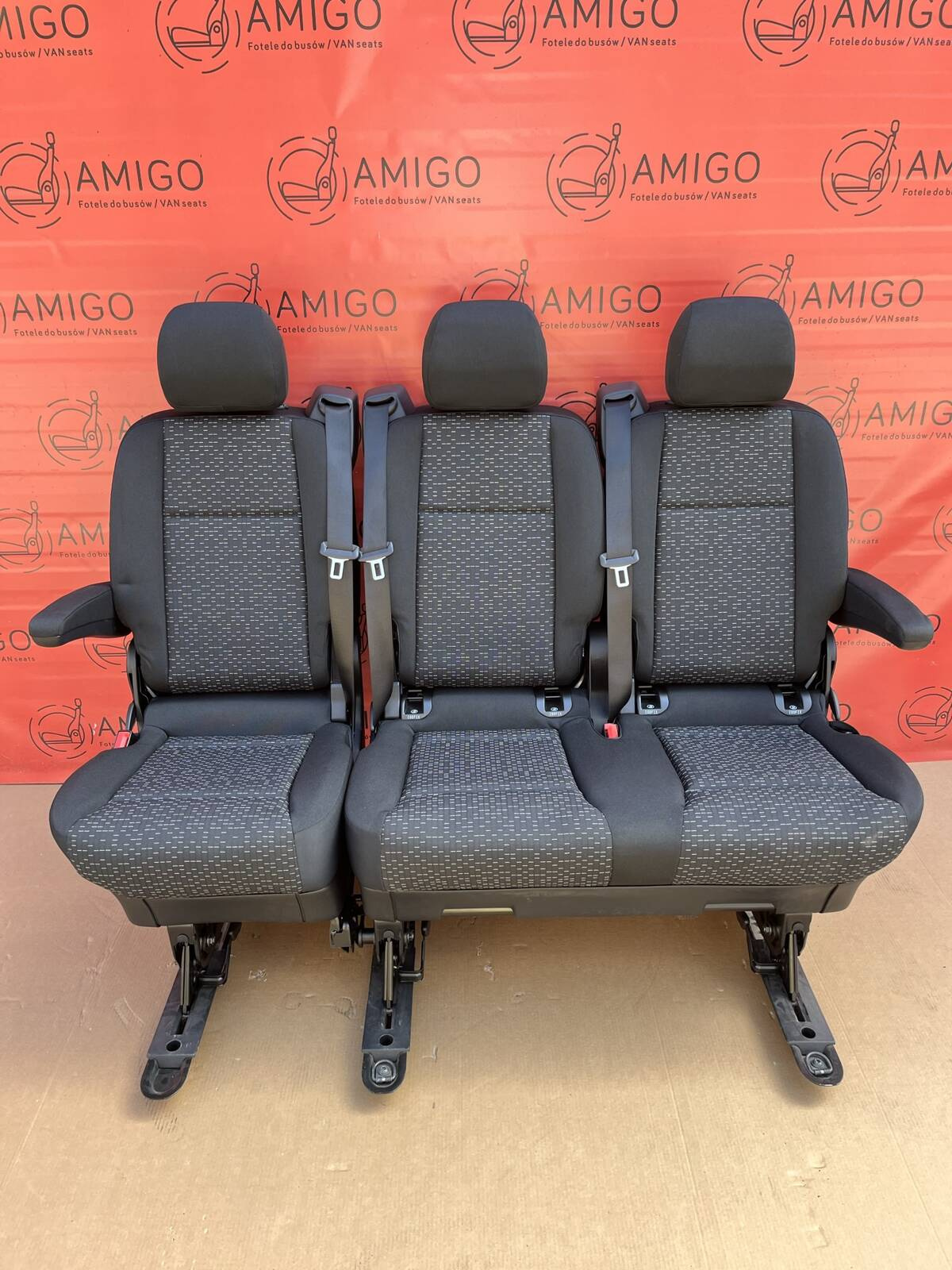 Rear Seat Triple bench single 2+1 MERCEDES W447 Vito Tourer CALUMA LHD armrests