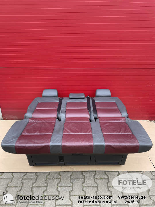 Bench rear triple seat VW T5 anthracite leather Multivan Caravelle CONCERT t6