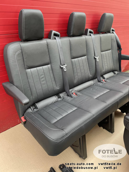 Seats Mercedes Sprinter W907 set rear triple bench + 2x double LEATHER seat