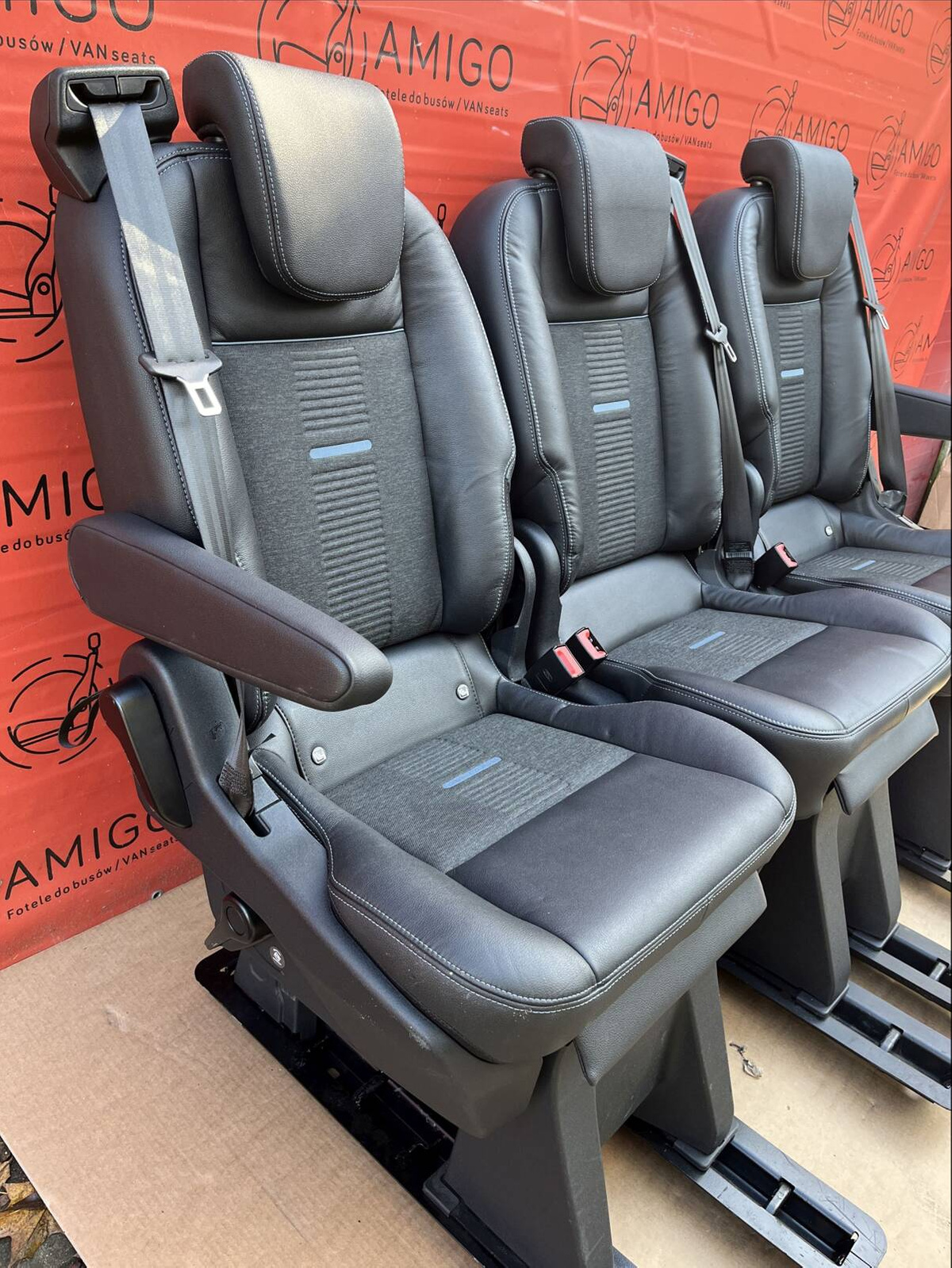 Seat Ford Transit Custom Tourneo bench rear folding seats 3x single seat ACTIVE