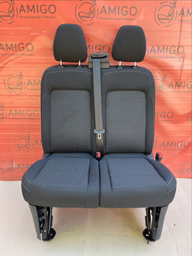 New Ford Transit Custom 23-25 Plus black onyx double front passenger seat LHD