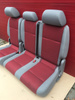 Seat rear bench double VW Caddy second row red grey