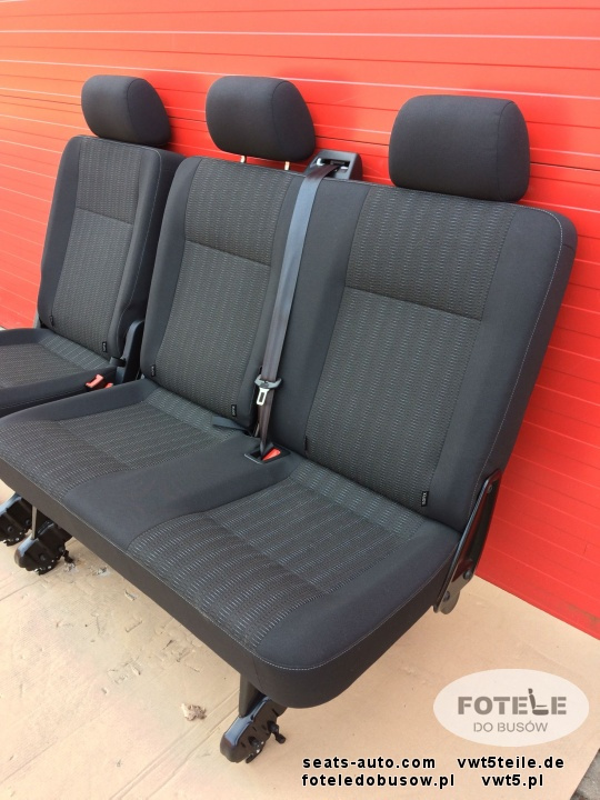 Bench rear triple seat VW T6 T5 Transporter PANDU single + double LHD