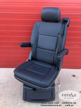 Seat single swivel VW T5.1 Multivan Caravelle anthracite leather rear t6