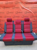 Bench rear triple seat VW T5 Multivan Caravelle Anthracite Duo Red