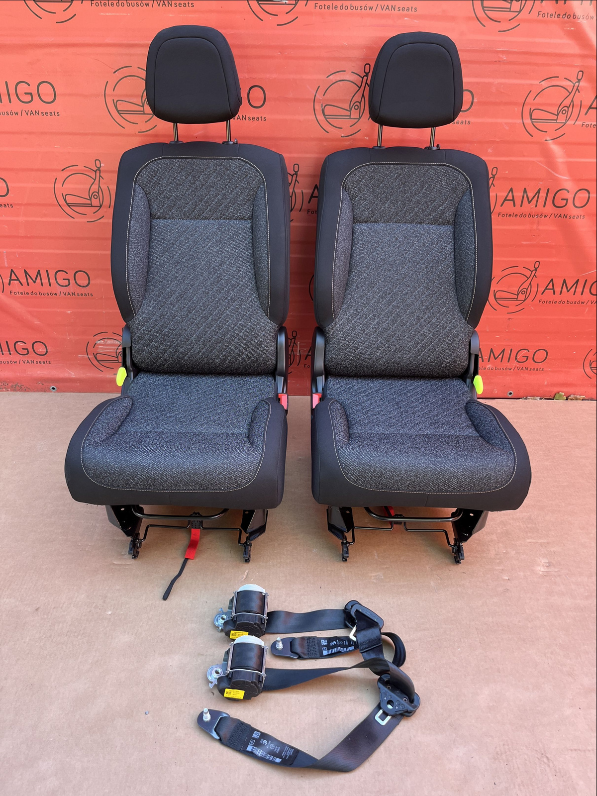 Seats set 3rd row single seat belts Berlingo Doblo Combo Partner Rifter ProAce City