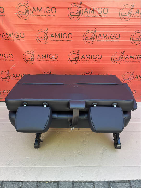 Bench rear double seat VW T6.1 T6 Transporter LEATHER Nappa black t5 isofix RHD