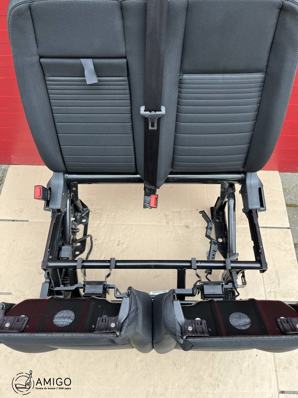 Ford Transit Custom double front passenger bench black Inroad heating RHD