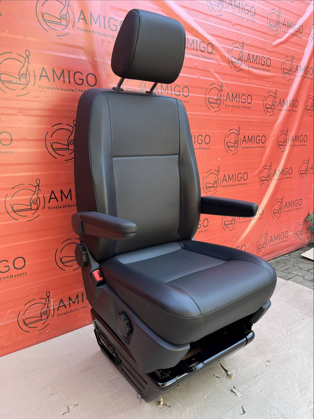 Seat VW T6 front UK passenger EU driver Mest Titan black adjustments armrests