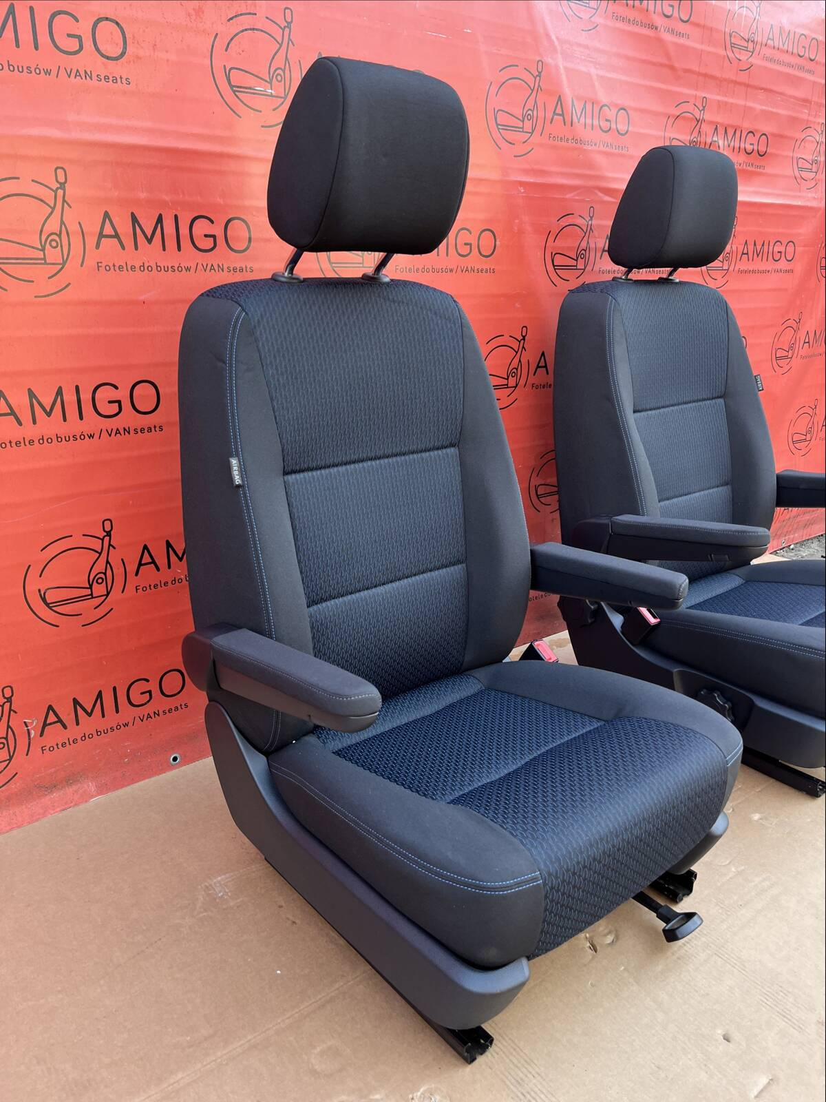 Driver passenger Captain genuine swivel seats seat VW T6.1 California Kutamo Blue
