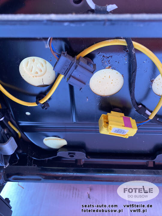 Seat VW T5 front UK driver EU passenger Grey Leather Alcantara adjustments armrests Airbag heated