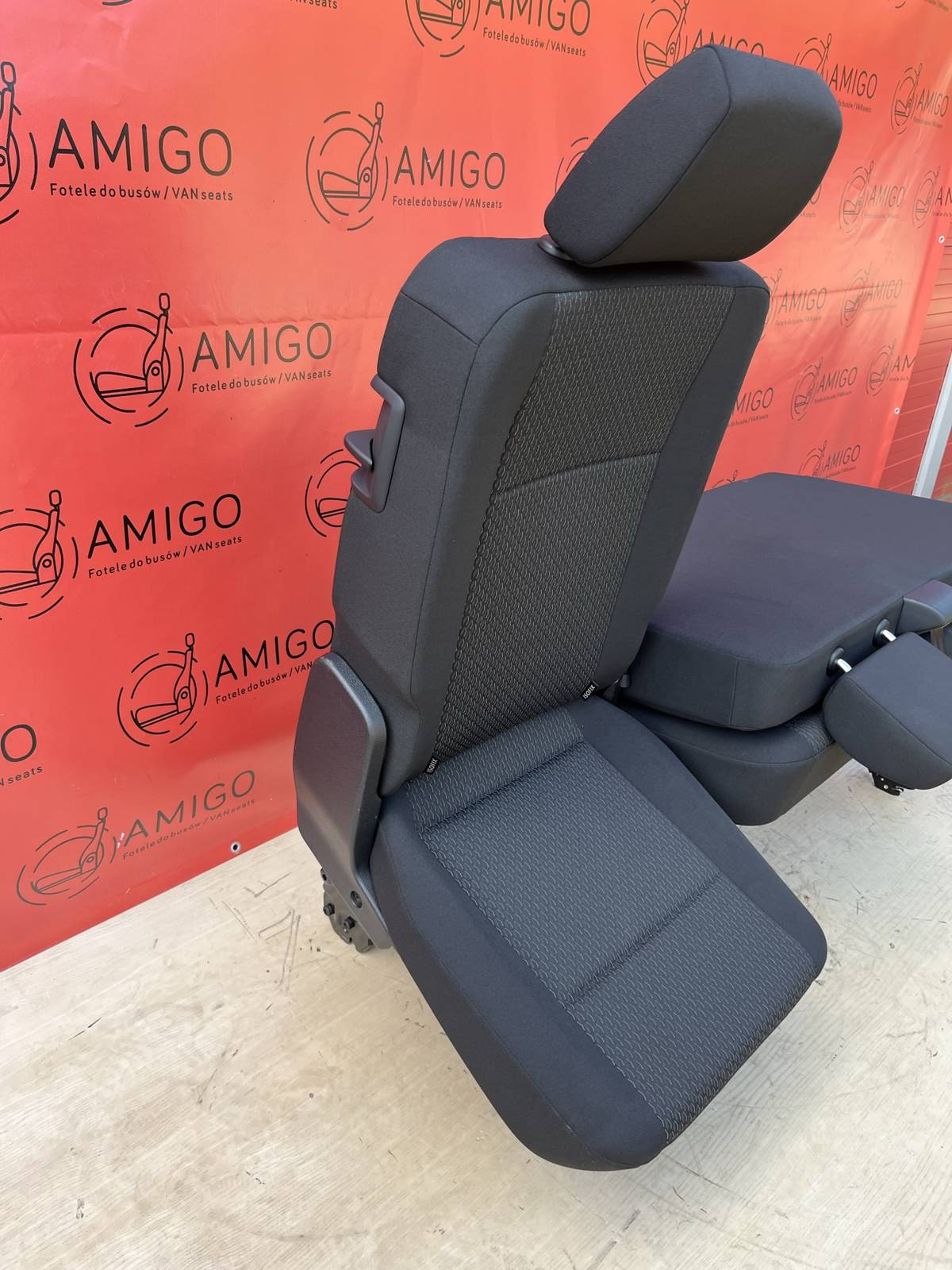 Bench rear triple seat VW T6 T5 Transporter KUTAMO single + double LHD