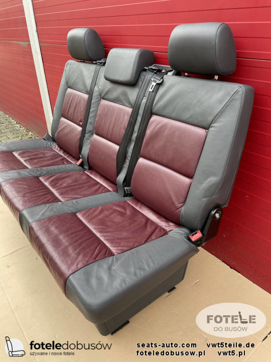 Bench rear triple seat VW T5 anthracite leather Multivan Caravelle CONCERT t6