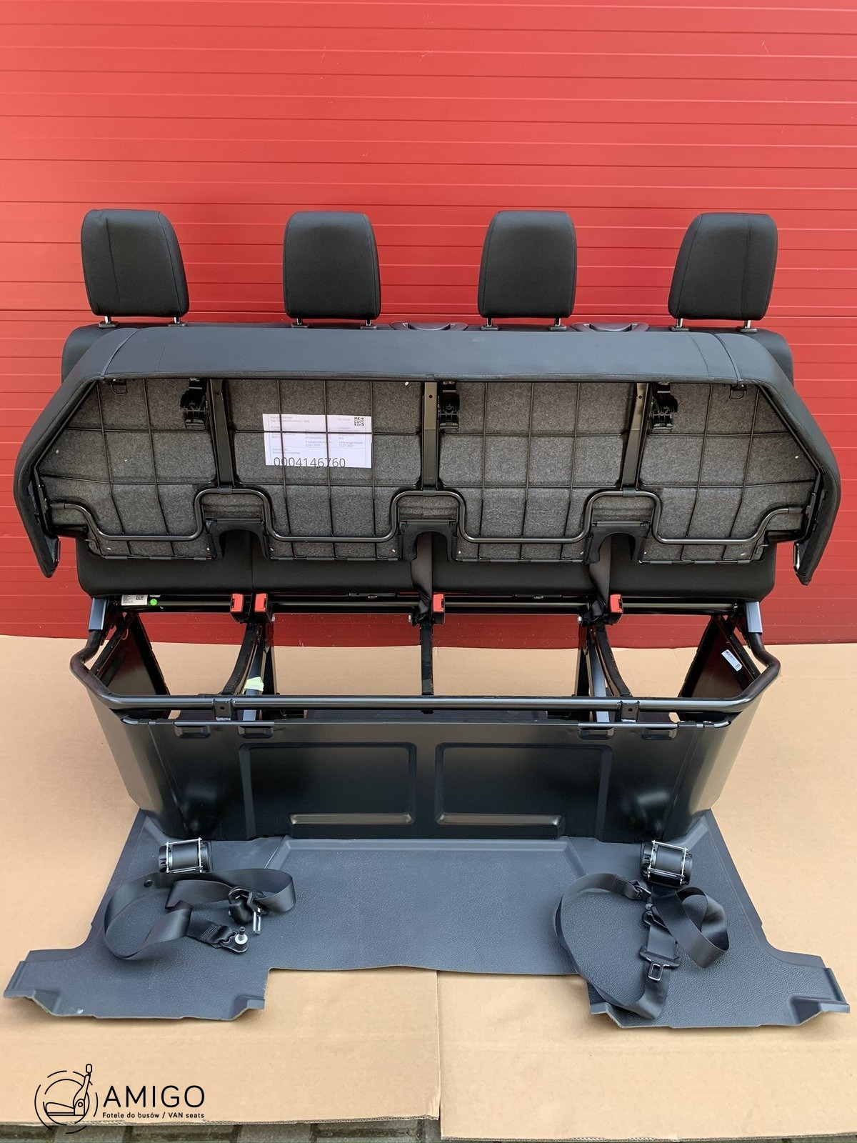 Seat Mercedes Sprinter W907 CREW CAB quadruple rear four-seats bench belts floor