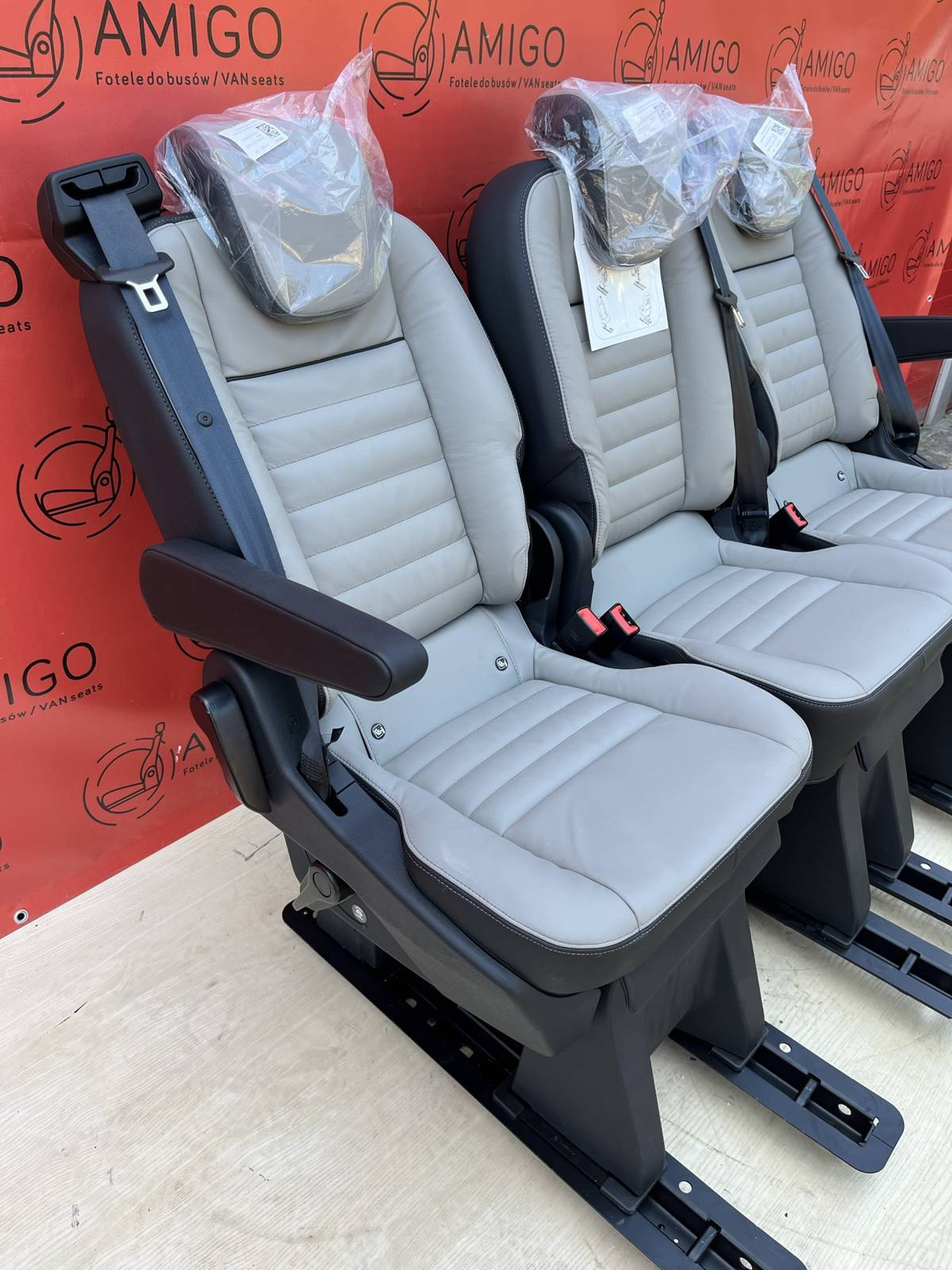 Seat Ford Transit Custom Tourneo bench rear folding seats 3x single seat leather