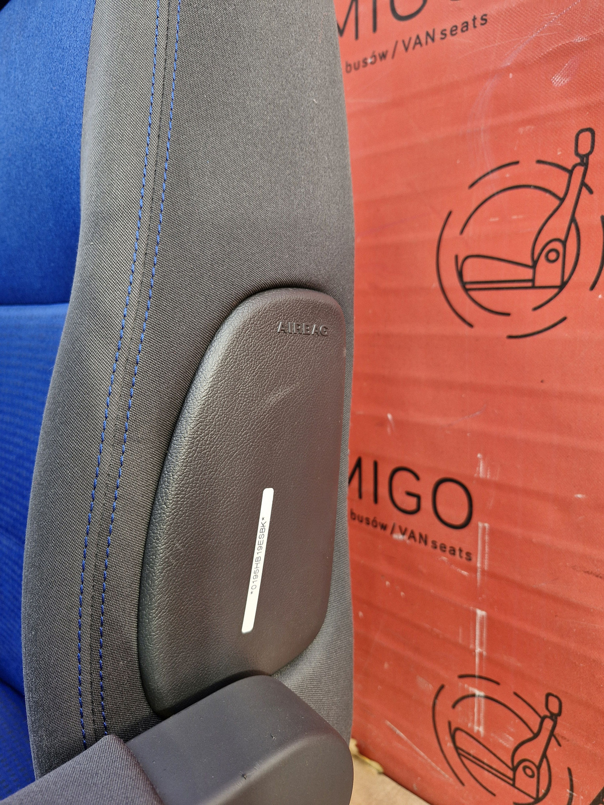 Driver passenger Captain seats seat airbag VW T5 blue DUO Caravelle