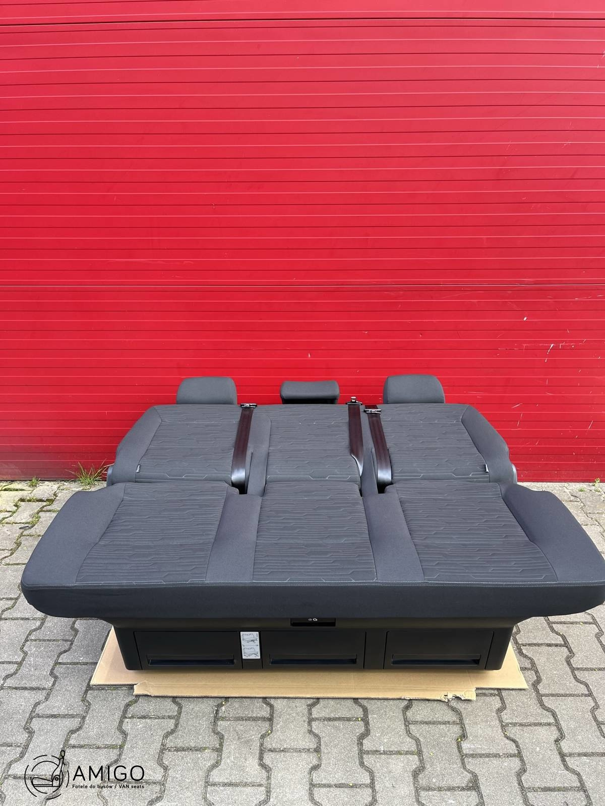 Bench rear triple seat VW T6.1 T6 Multivan Caravelle Circuit black t5
