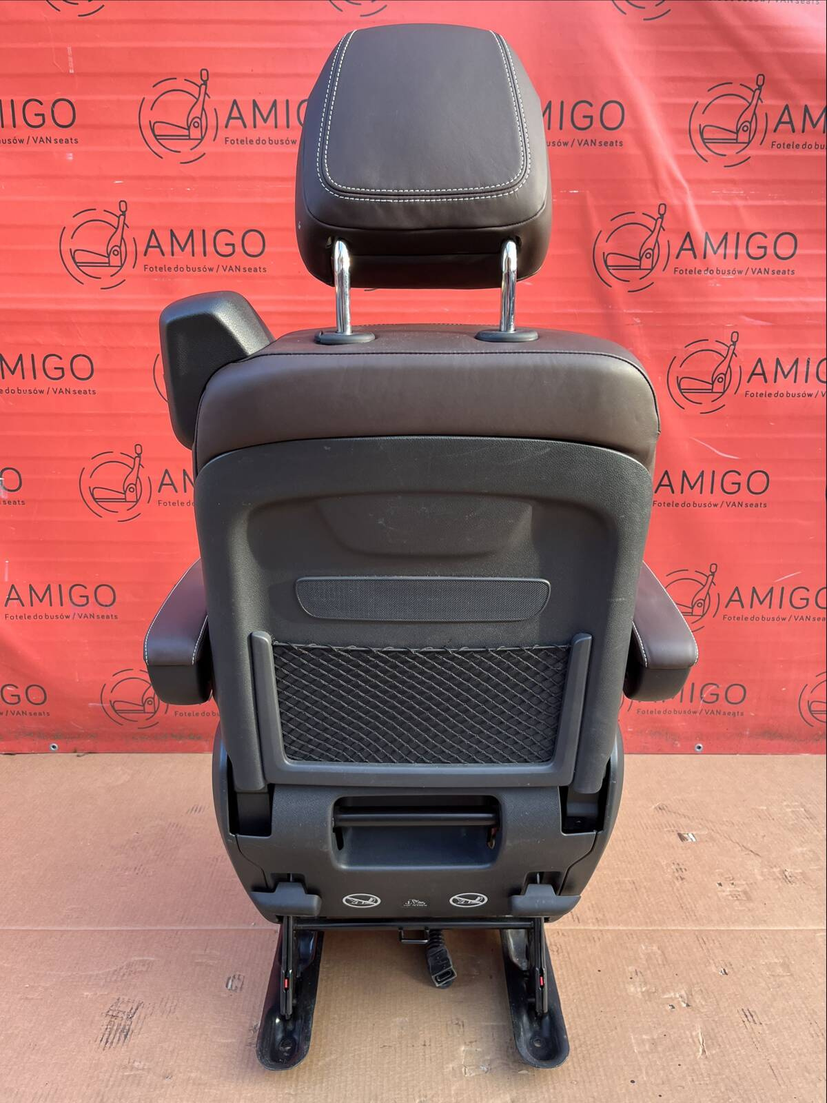 Seat single rear Mercedes V-class W447 Leather Nappa Maron Brown heated ventilated