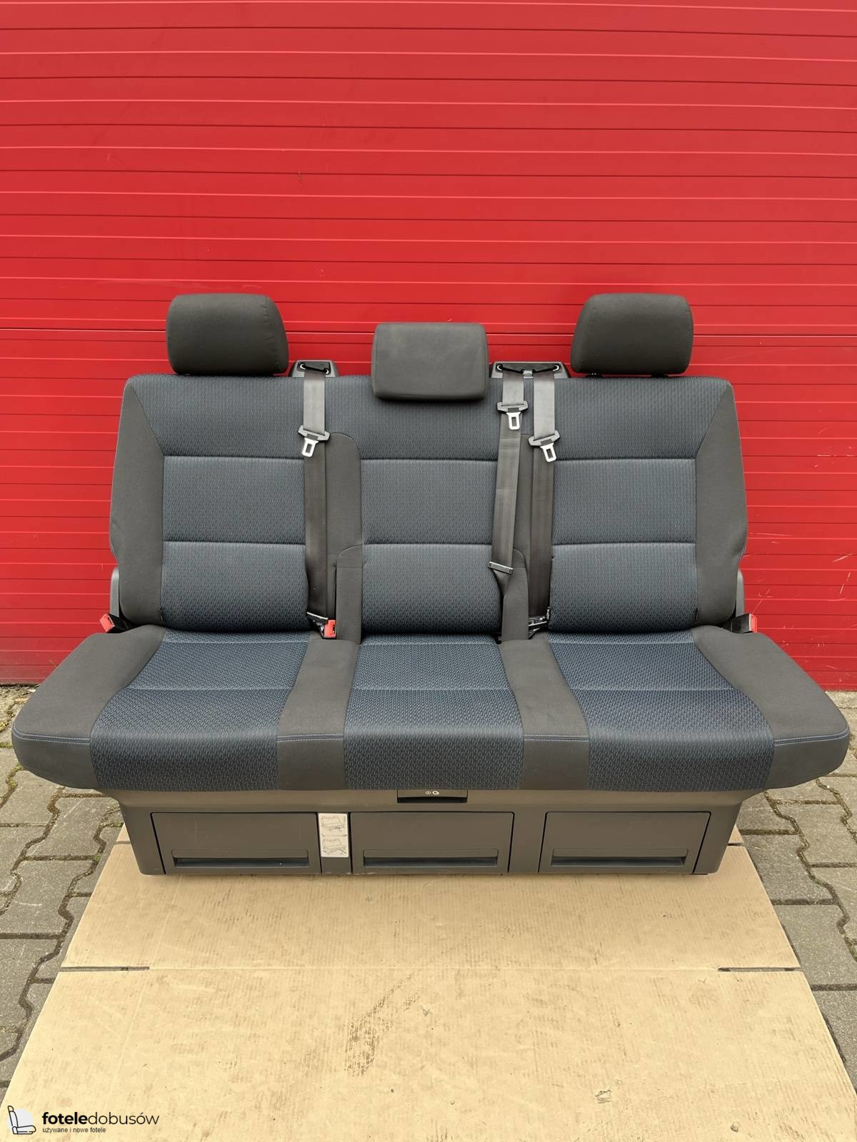Bench rear triple seat VW T6 Freestyle Kutamo blue Multivan Caravelle t5