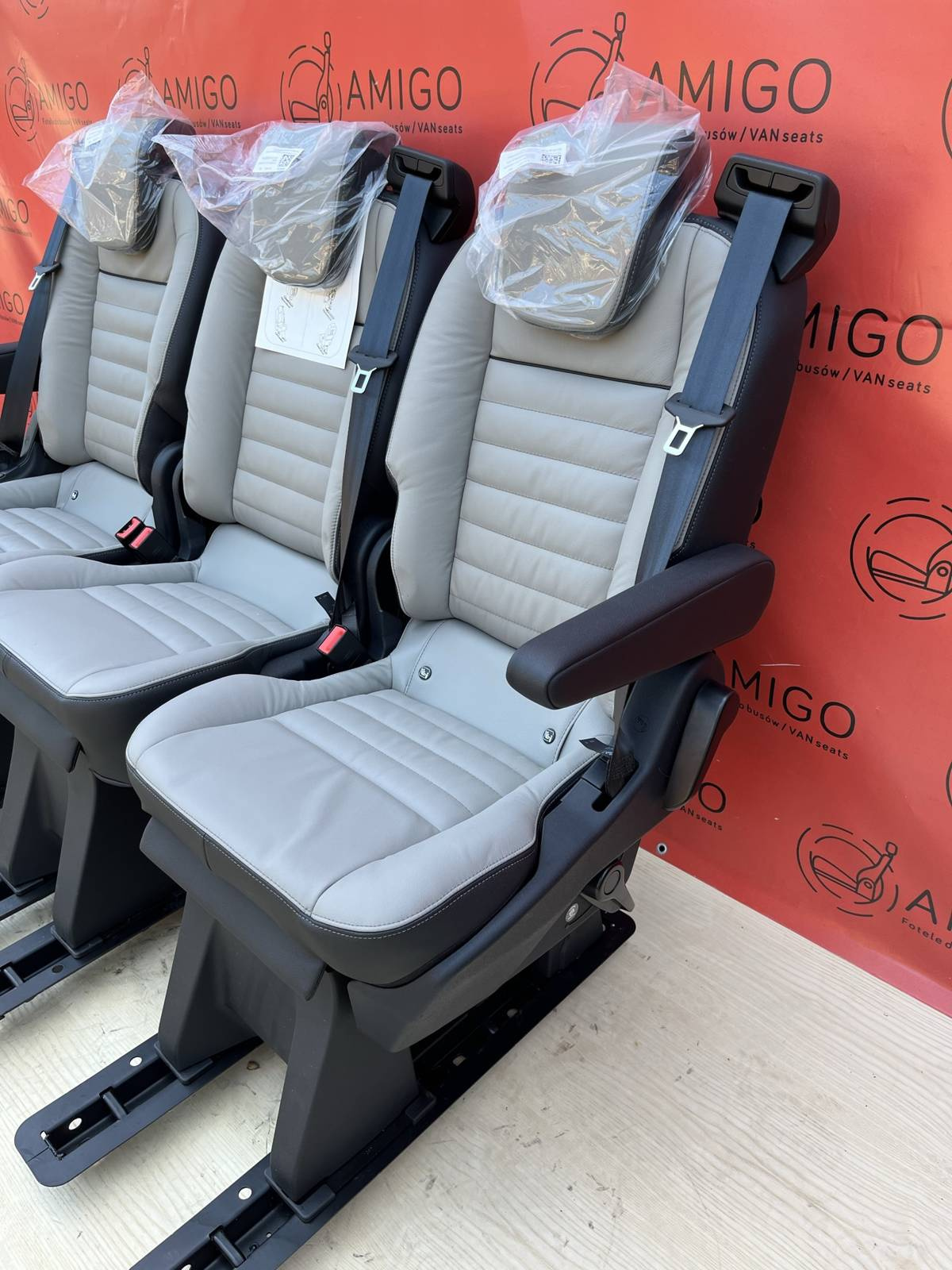 Seat Ford Transit Custom Tourneo bench rear folding seats 3x single seat leather