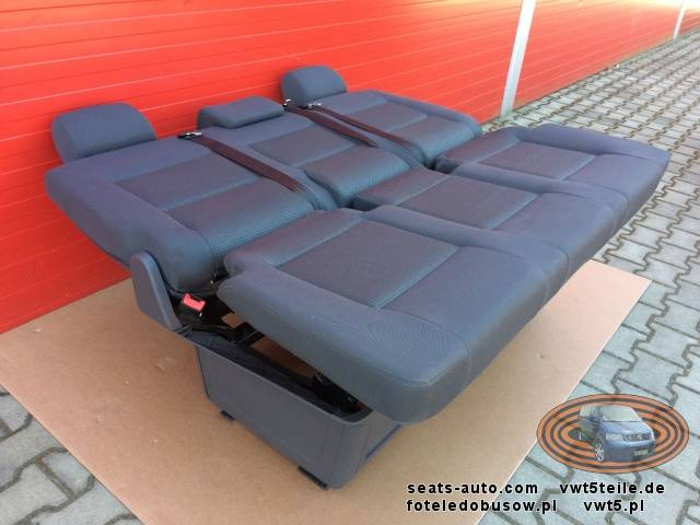 Bench rear triple seat VW T5 Multivan Caravelle Anthracite Duo