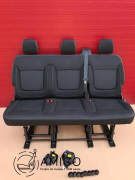 Seat triple bench Renault Trafic Opel Vauxhall Vivaro Talento NV300 belts set