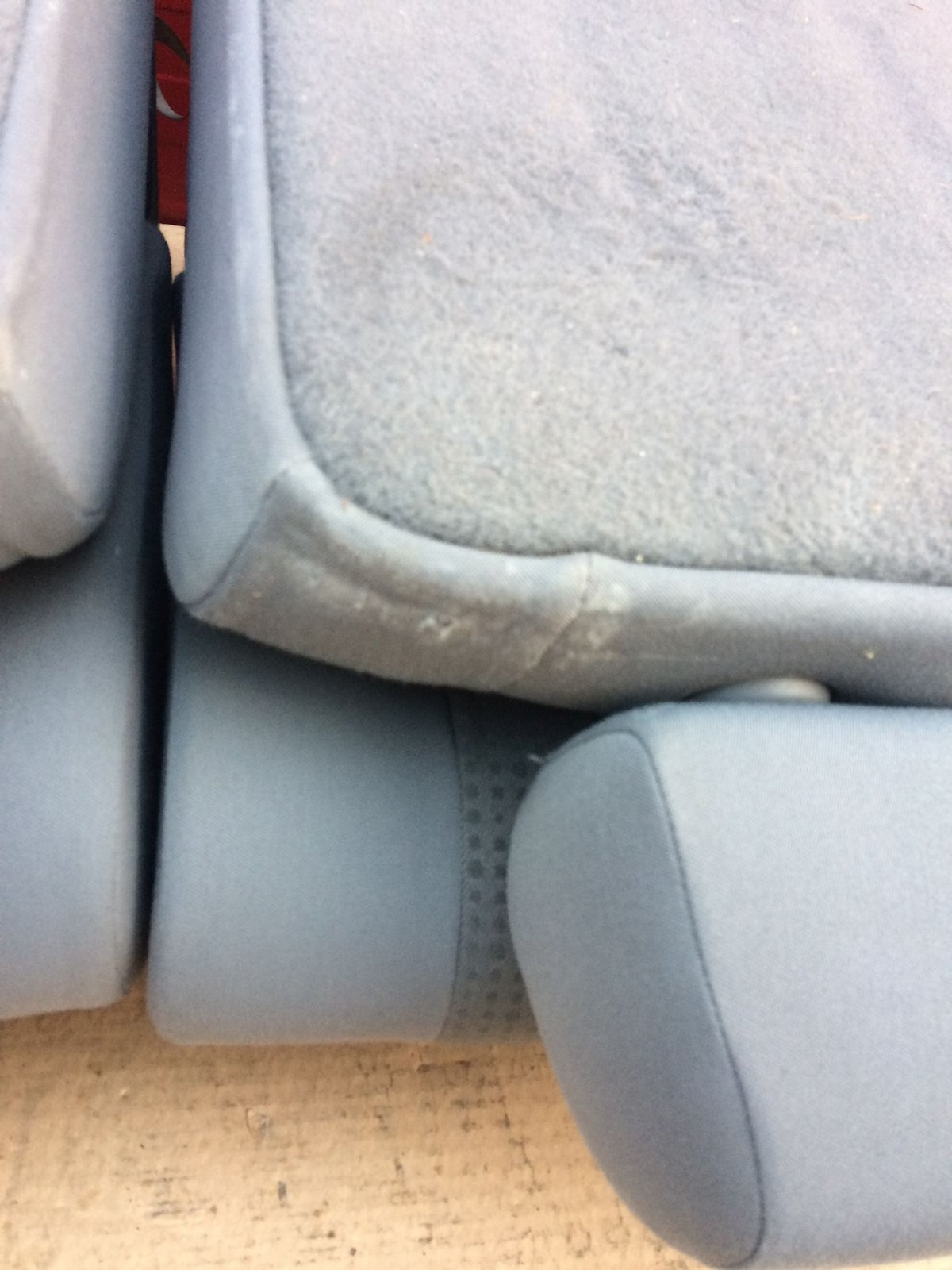 Seat rear bench double VW Caddy second row grey