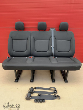 Seat triple bench Renault Trafic Opel Vauxhall Vivaro NV300 Talento belts set