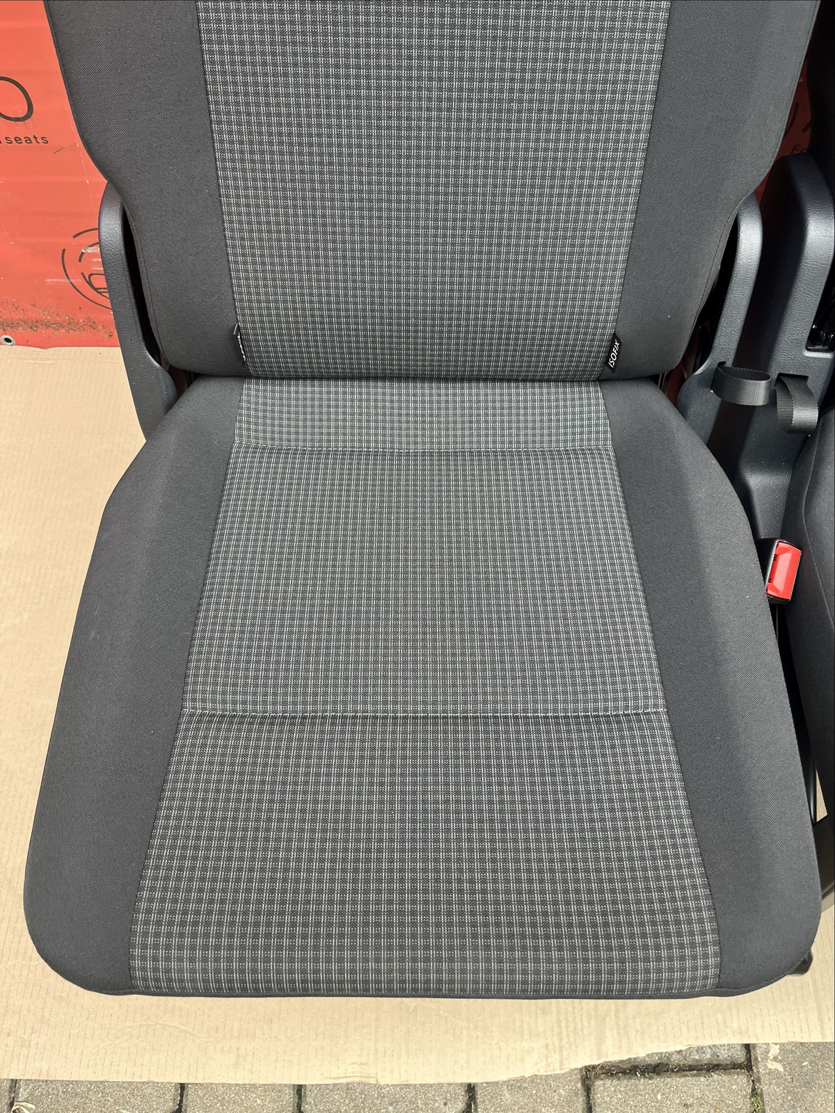 Bench rear triple seat VW T6.1 T6 Transporter Double Grid Black t5 3x single 1+1+1
